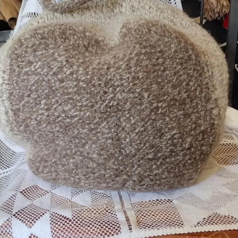 Hand crafted knit bag